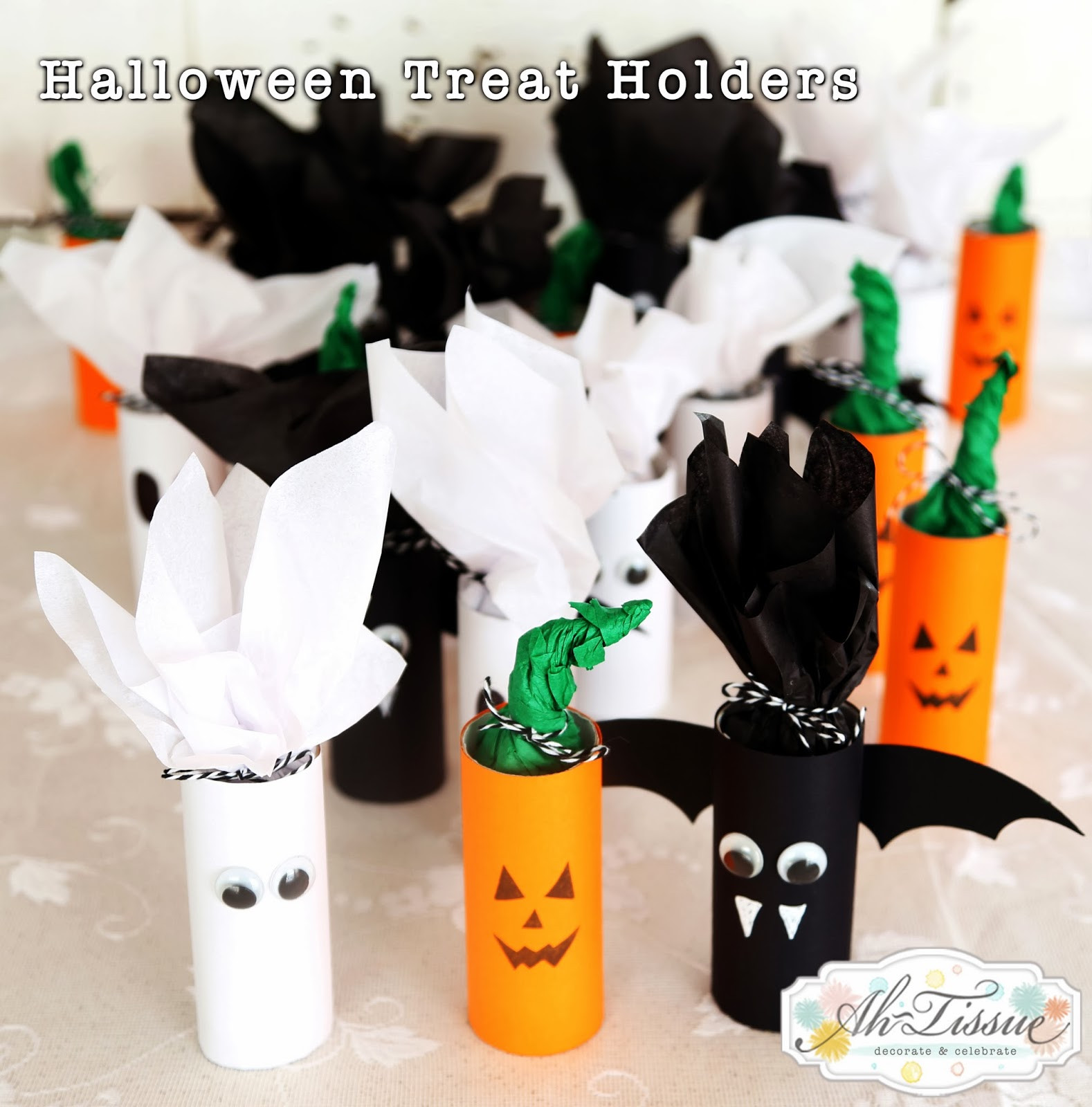 Halloween Toilet Paper
 Get Your D I Y Halloween treat holders made from