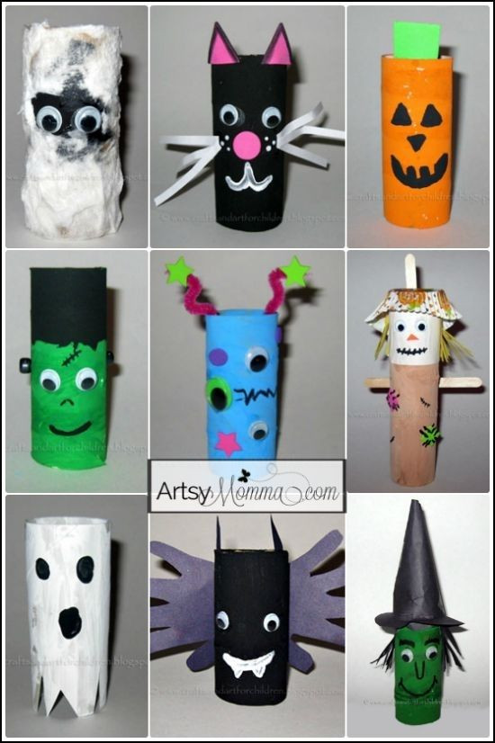 Halloween Toilet Paper Roll Crafts
 16 Toilet Paper Tube Halloween Characters 24 Easy
