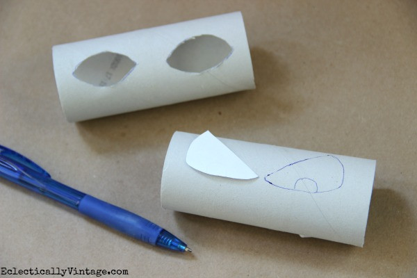 Halloween Toilet Paper Roll Eyes
 How to Make Glow Stick Eyes at Eclectically Vintage