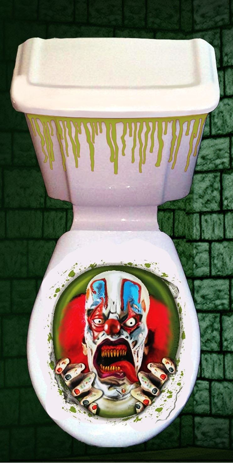 Halloween Toilet Seat Cover
 Horror Bathroom Toilet Seat Lid Cistern Cover Party