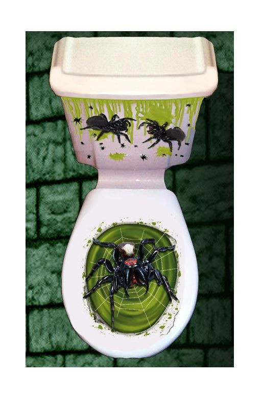 Halloween Toilet Seat Cover
 Horror Bathroom Toilet Seat Lid Cistern Cover Party