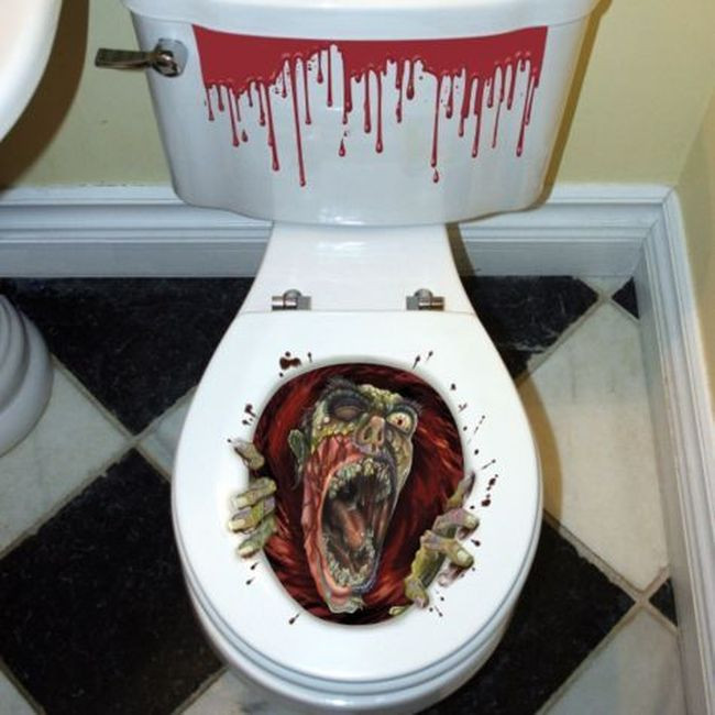 Halloween Toilet Seat Cover
 The 10 creepiest Halloween toilet covers