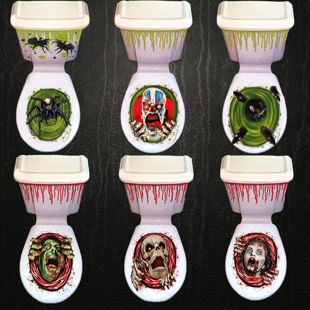 Halloween Toilet Seat Cover
 Halloween Toilet Seat Grabber Cover Scary Horror Fancy
