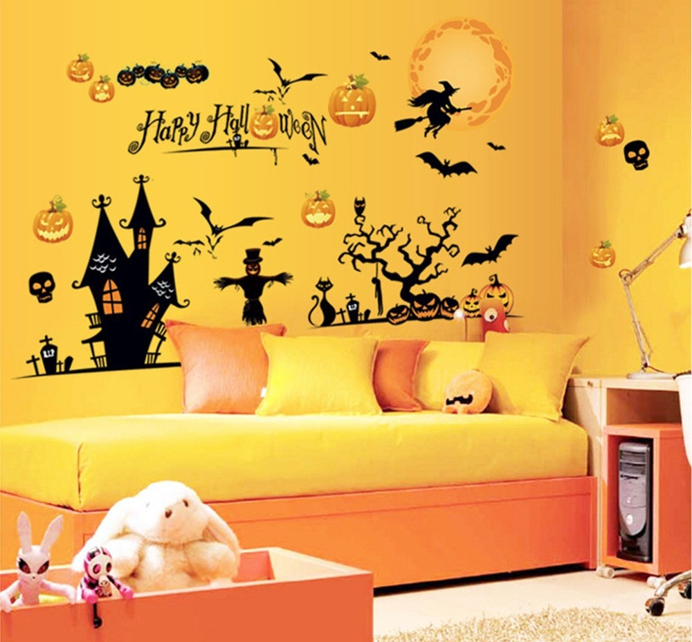 Halloween Wall Art
 Spooky But Lovely Kids Room Halloween Decorations Ideas