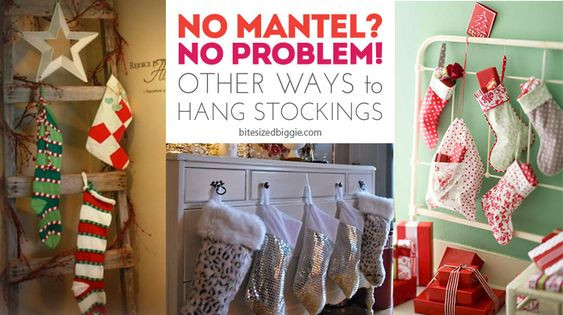 Hanging Christmas Stockings Without Fireplace
 To be Traditional and Stockings on Pinterest