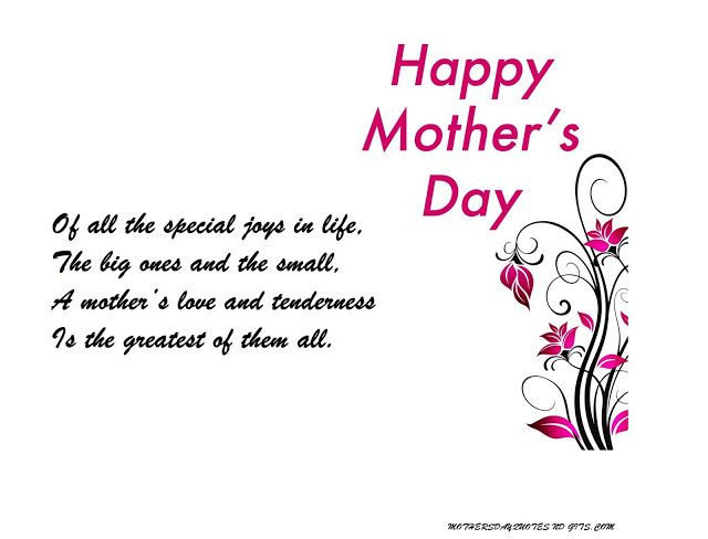 Happy Mothers Day Quotes From Son
 17 Best ideas about Short Poem Mother on Pinterest