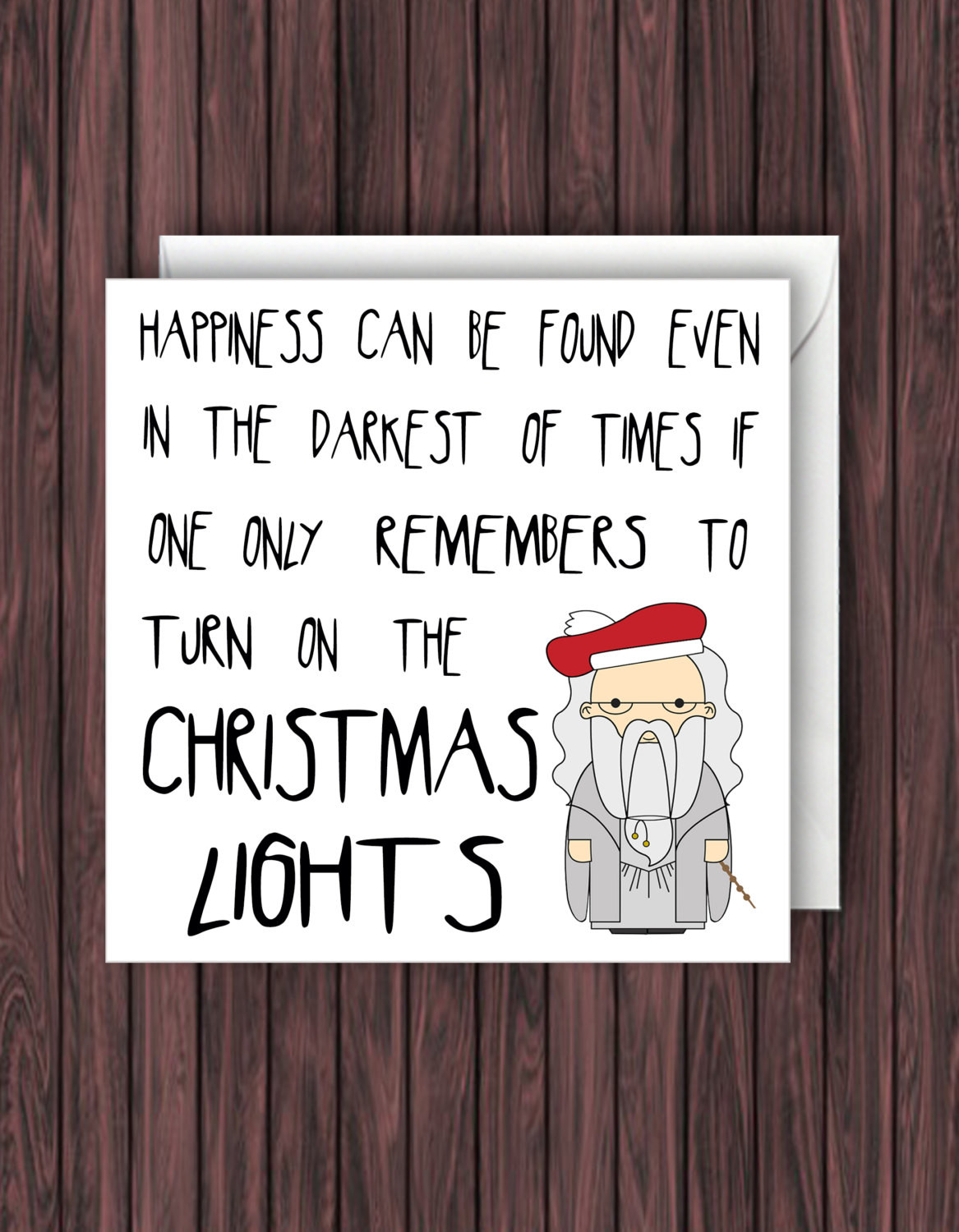 Harry Potter Christmas Quotes
 Christmas Lights Harry Potter Christmas Card Geek Blank