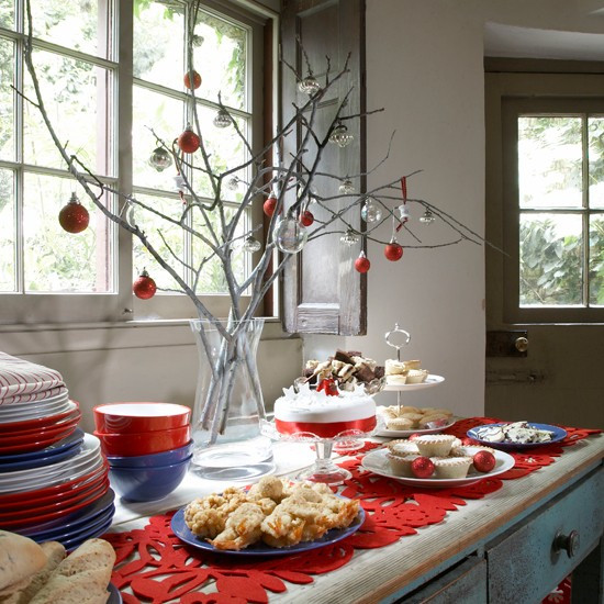 Home Christmas Party Ideas
 Dress a trestle table for snacks