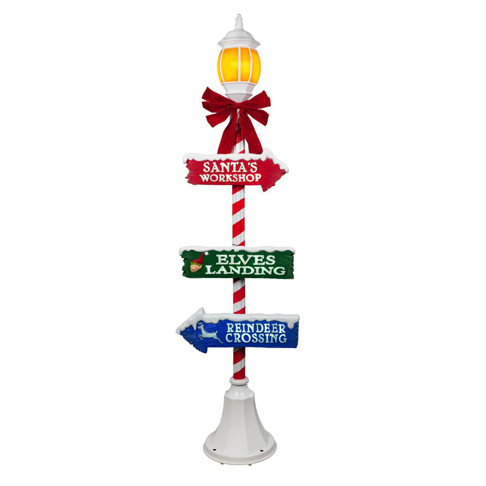 Home Depot Christmas Lamp Post
 Home Accents Holiday 72 in Holiday Lamppost with LED