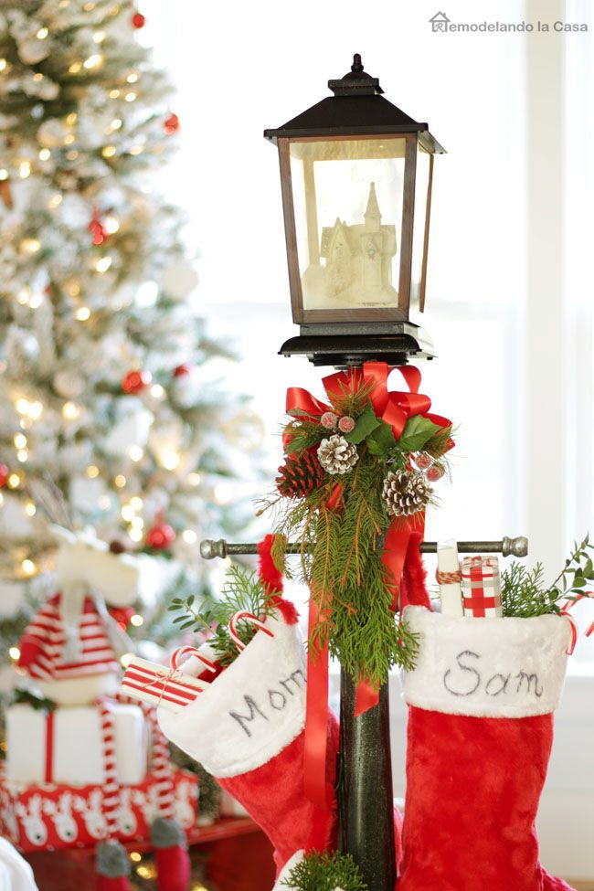 Home Depot Christmas Lamp Post
 DIY Stocking Holder & The Home Depot Virtual Party