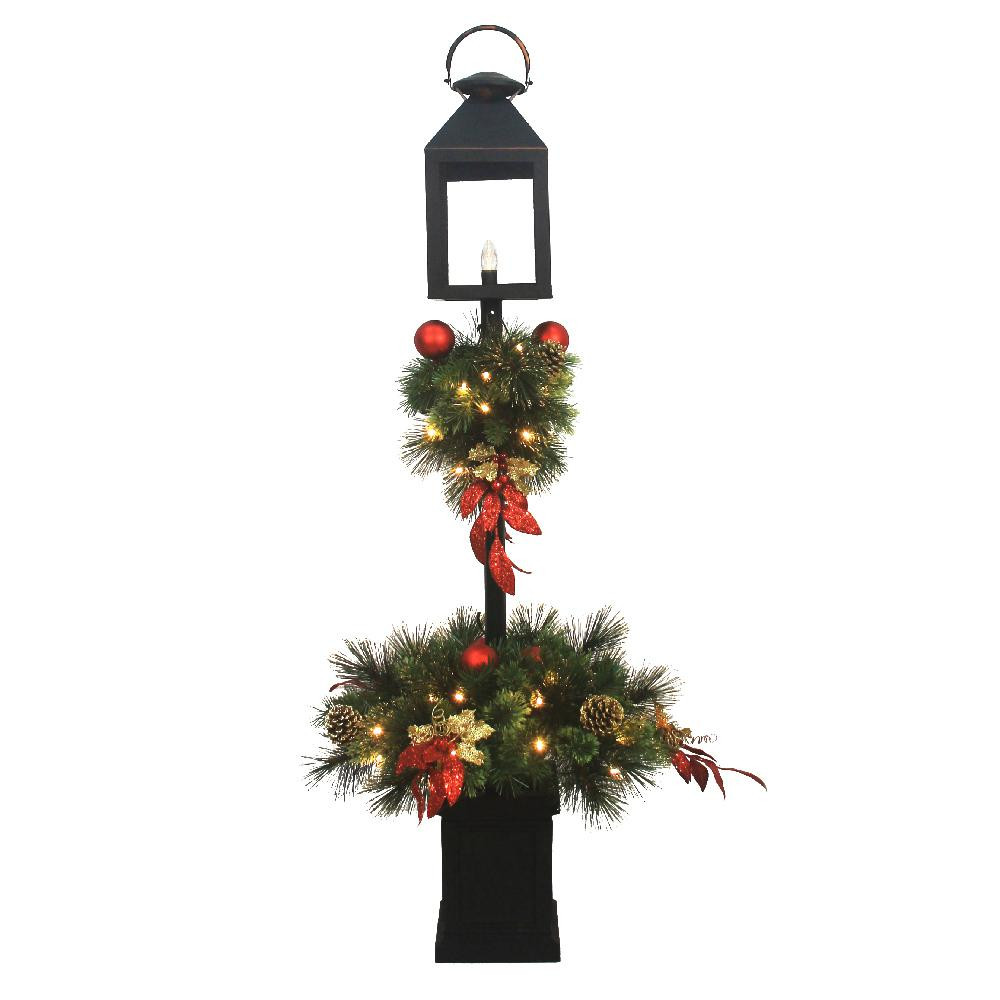 Home Depot Christmas Lamp Post
 Home Accents Holiday 4 ft Pre Lit Artificial Christmas