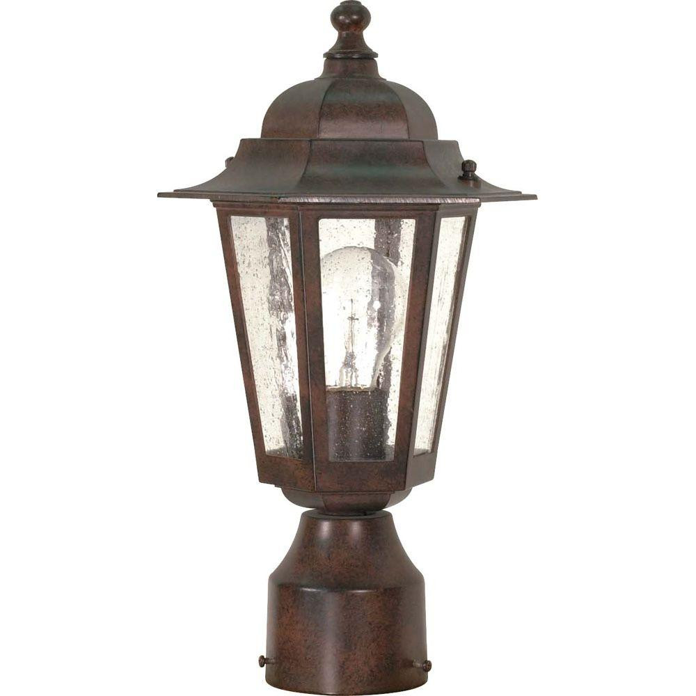 Home Depot Christmas Lamp Post
 Glomar 1 Light Outdoor Old Bronze Incandescent Post Light
