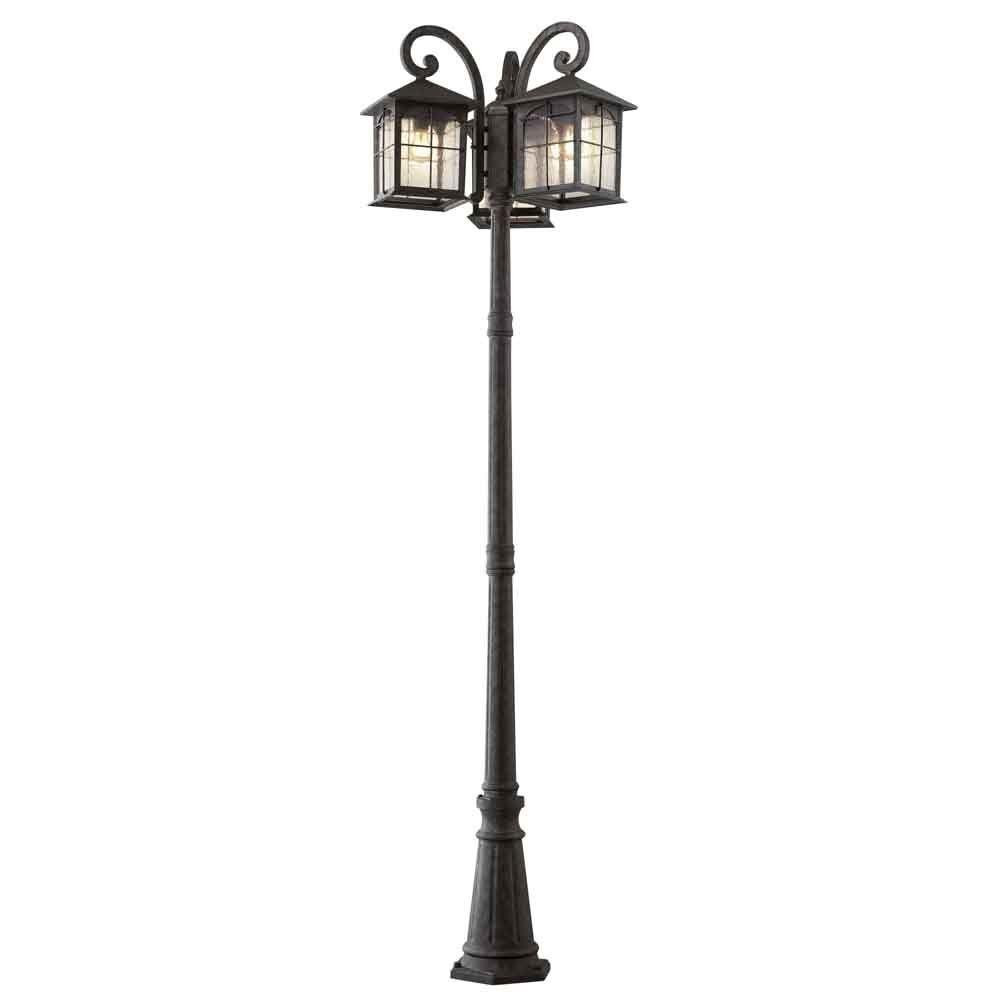 Home Depot Christmas Lamp Post
 Home Decorators Collection Brimfield 3 Head Aged Iron