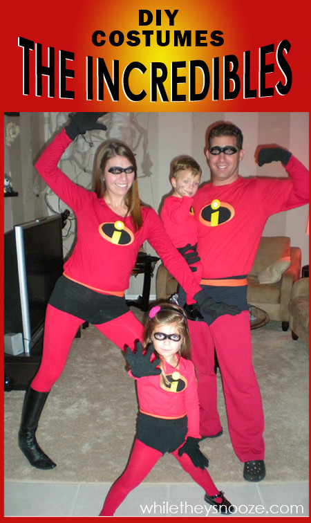 Incredibles Costume DIY
 While They Snooze How to Make The Incredibles Halloween