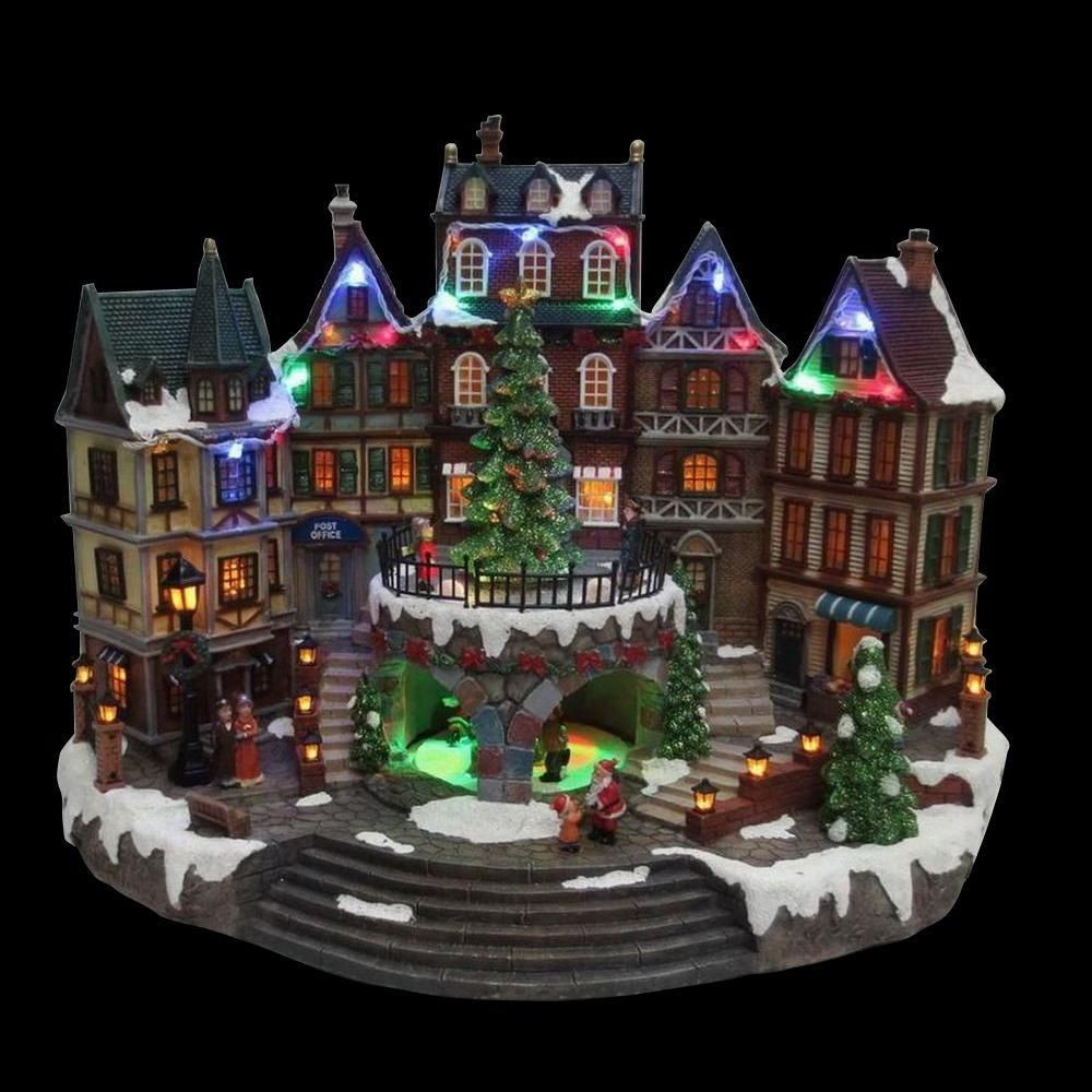 Indoor Animated Christmas Figurines
 12 5 in Animated Holiday Downtown Village House Musical