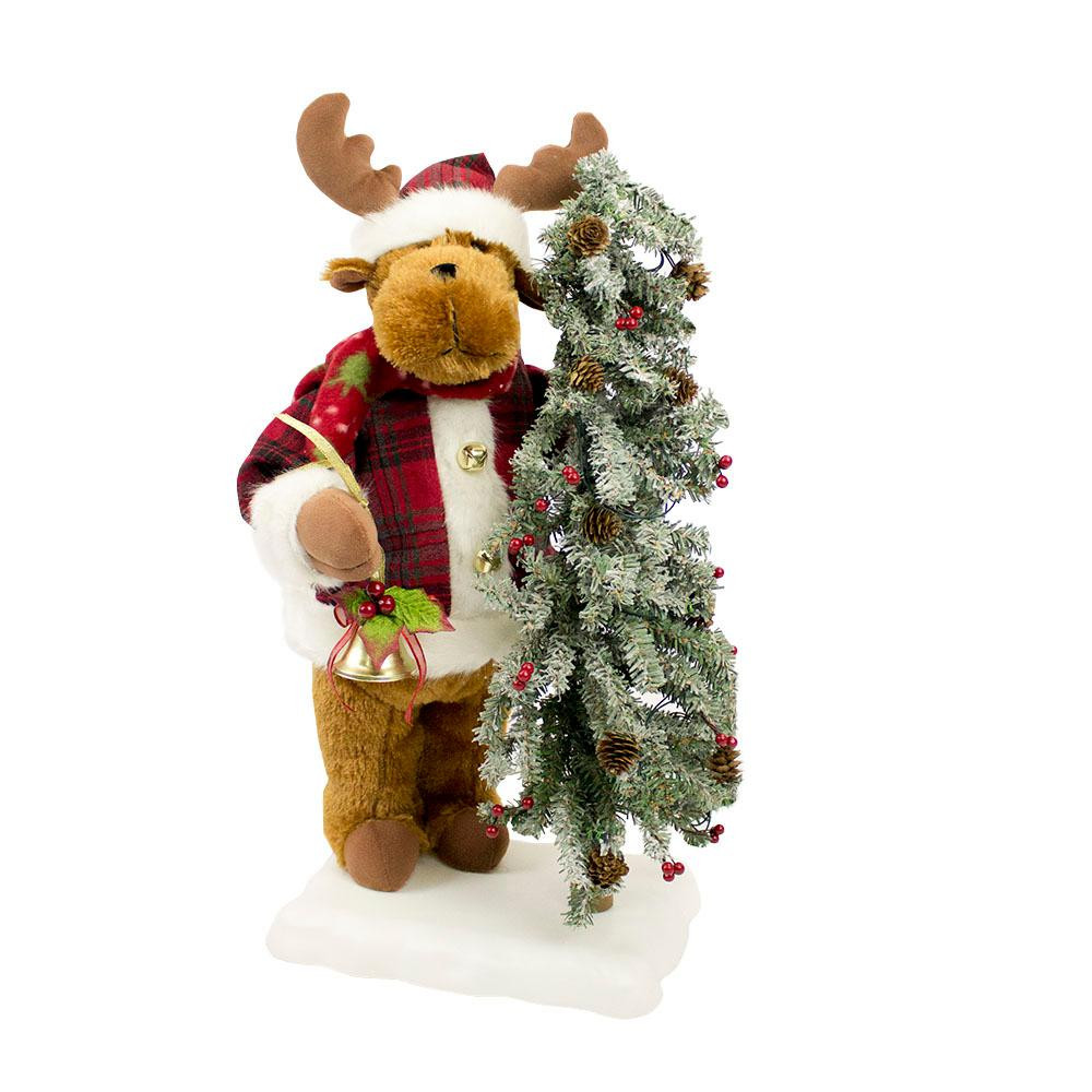 Indoor Animated Christmas Figurines
 22 in Christmas Animated Musical Reindeer with Head and