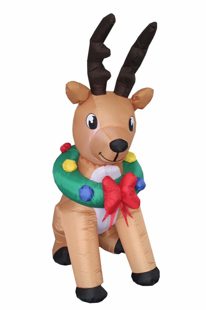 Indoor Christmas Reindeer Decorations
 Christmas Inflatable Animated Reindeer Deer New Indoor