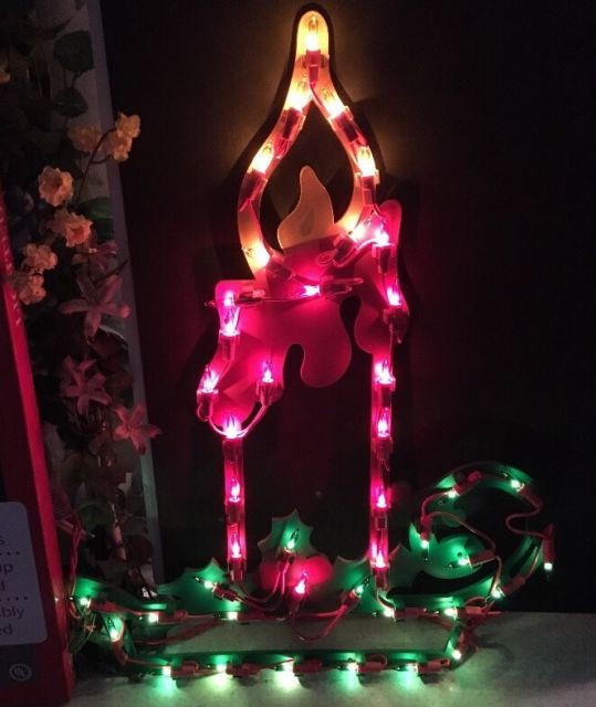 Indoor Christmas Window Lights
 Christmas Candle Window Light Silhouette Lighted Decor