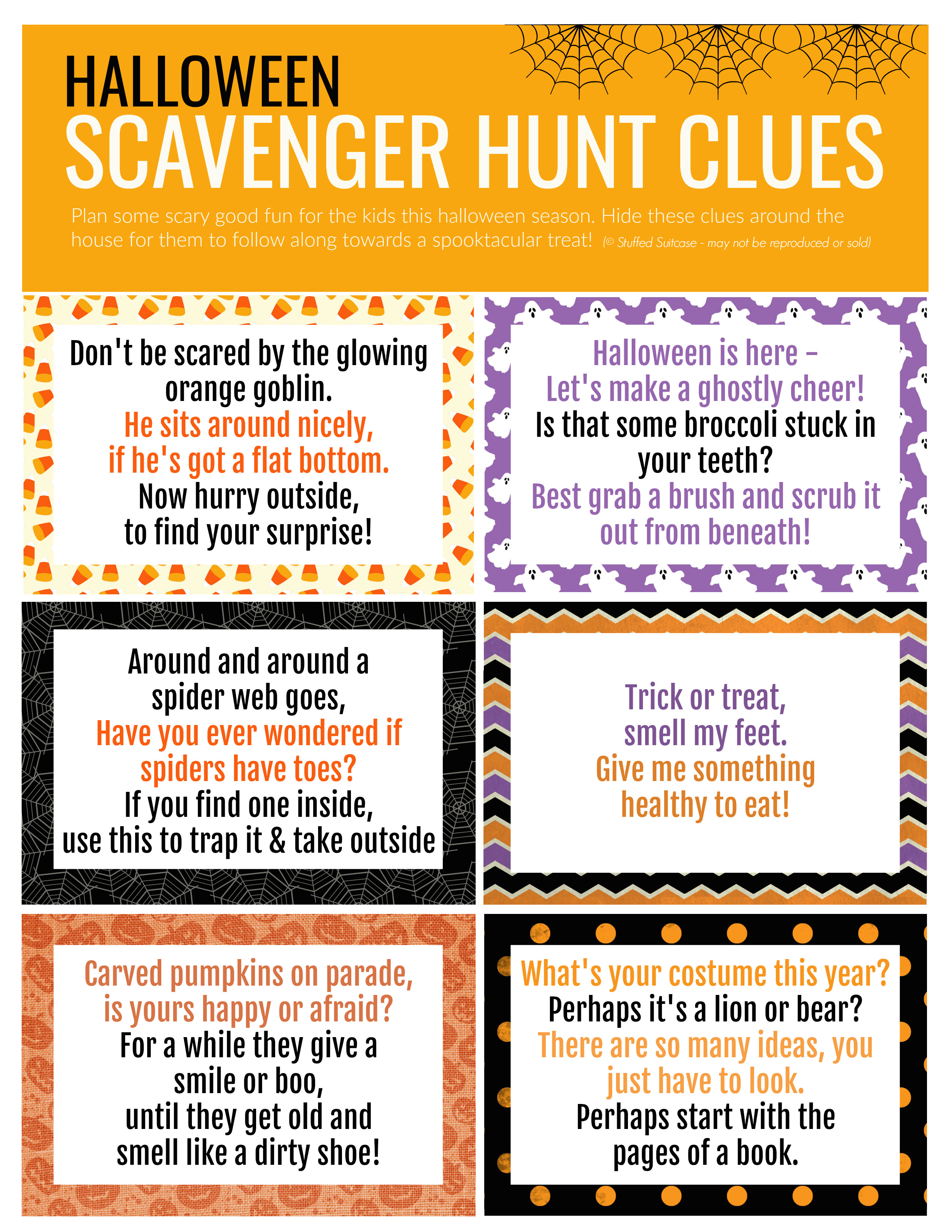 Indoor Halloween Scavenger Hunt Clues
 Halloween Scavenger Hunt How to Plan a Surprise for Your