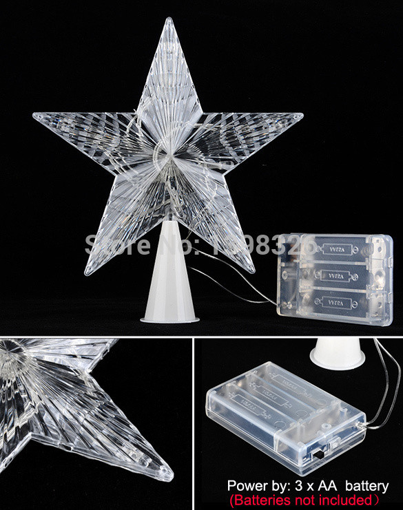 Indoor Led Christmas Tree Lights
 Colorful 10 LED Indoor Outdoor Christmas Tree Topper Star