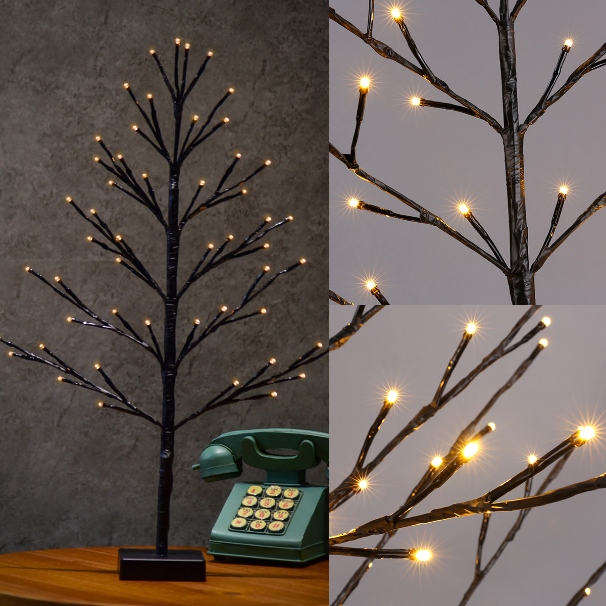Indoor Led Christmas Tree Lights
 60cm Bonsai Plane Tree Light Branch LED Christmas Lights