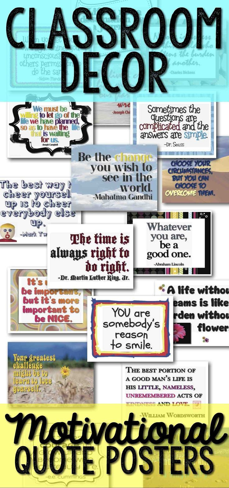 Inspirational Quotes For Classroom
 Best 20 Classroom Wall Quotes ideas on Pinterest