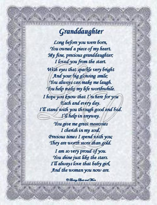 Inspirational Quotes From Grandmother To Granddaughter
 granddaughter poems from grandma