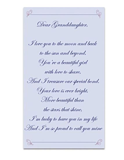 Inspirational Quotes From Grandmother To Granddaughter
 Love My Granddaughter Poems