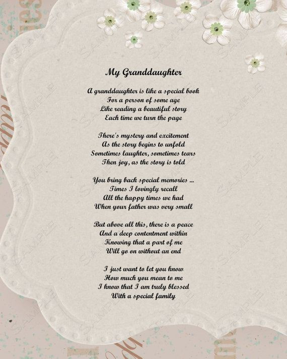 Inspirational Quotes From Grandmother To Granddaughter
 granddaughter qoutes and poems