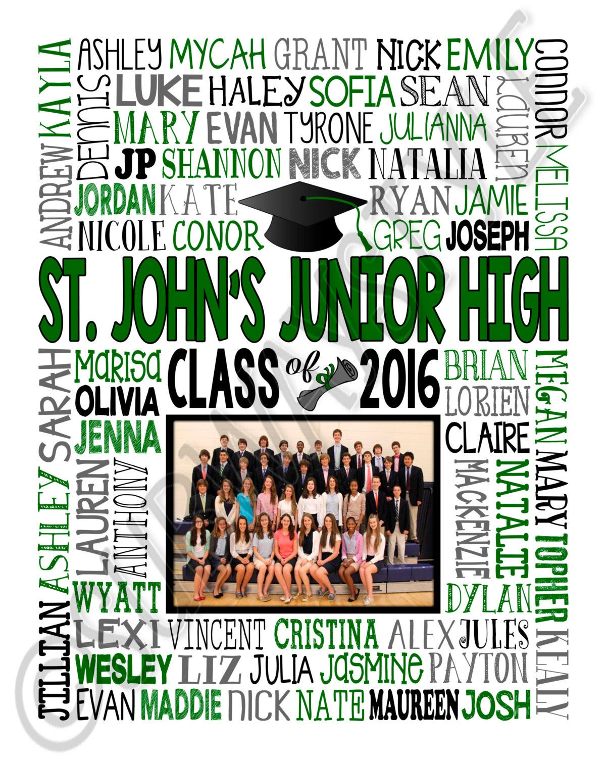 Jr High Graduation Gift Ideas
 Middle School Graduation Gift Class Picture by SubwayStyle