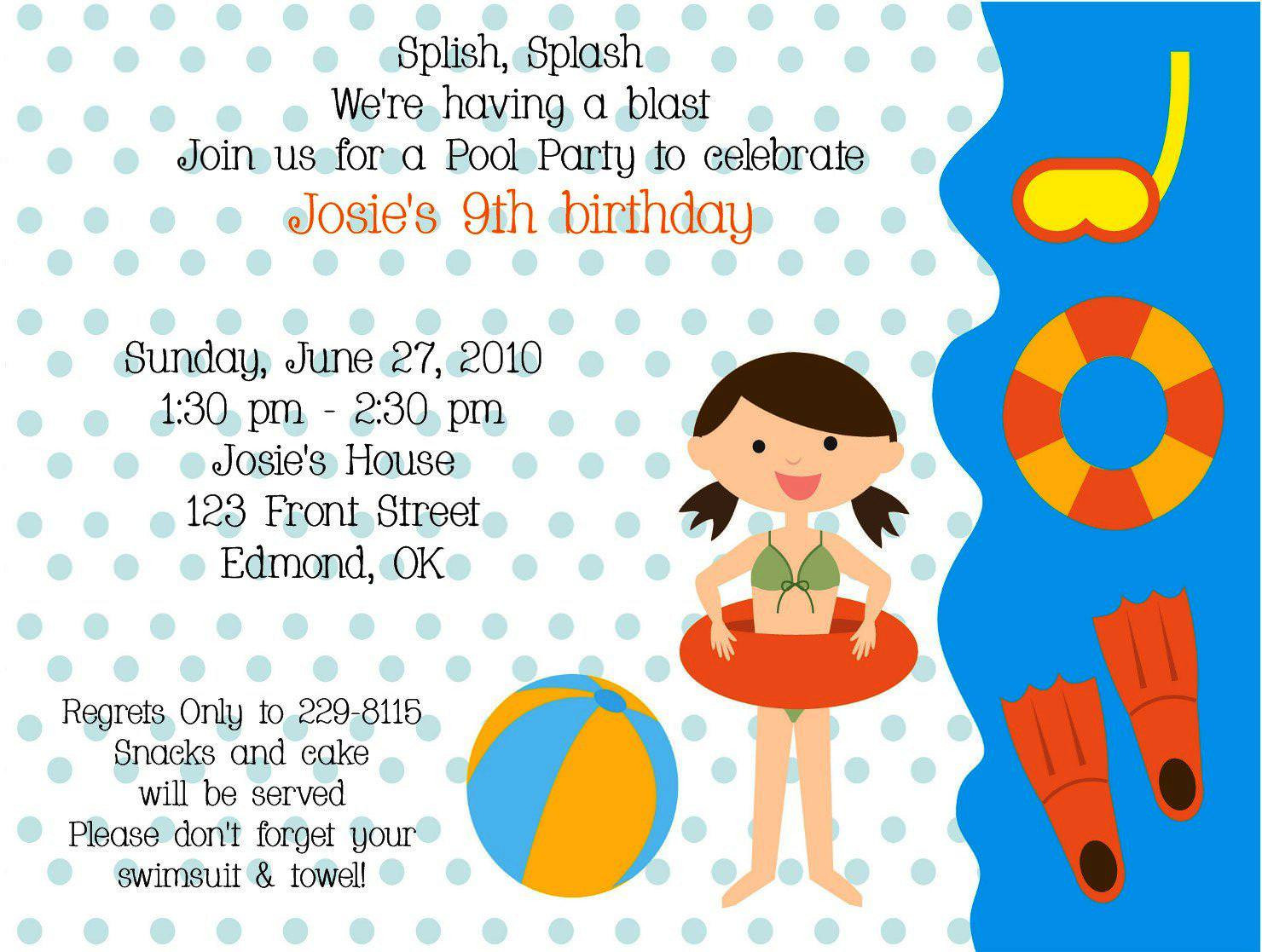 Kids Birthday Party Invitation Wording
 21 Kids Birthday Invitation Wording That We Can Make