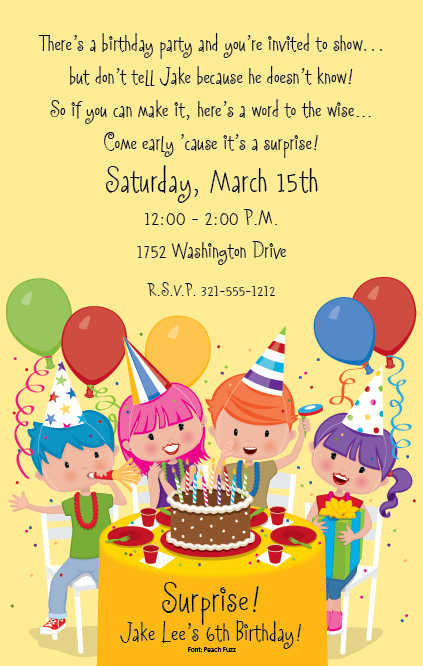 Kids Birthday Party Invitation Wording
 Birthday Invitation Wording Ideas