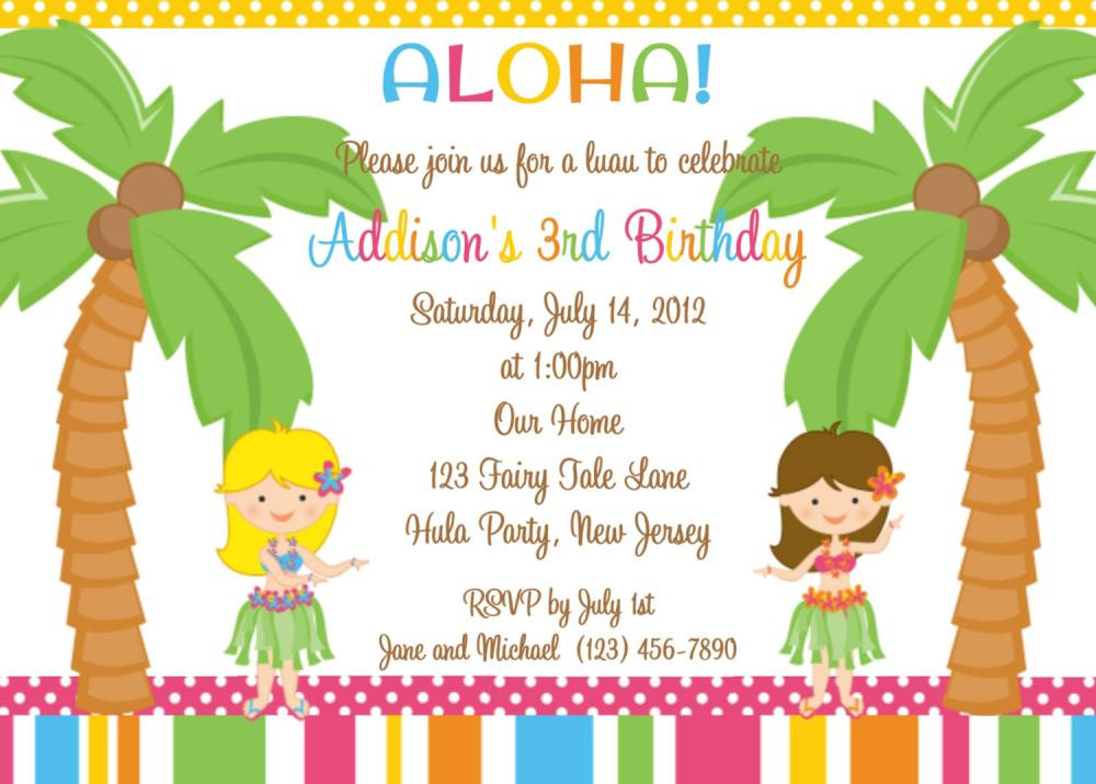 Kids Birthday Party Invitation Wording
 18 Birthday invitations for kids – Free Sample Templates
