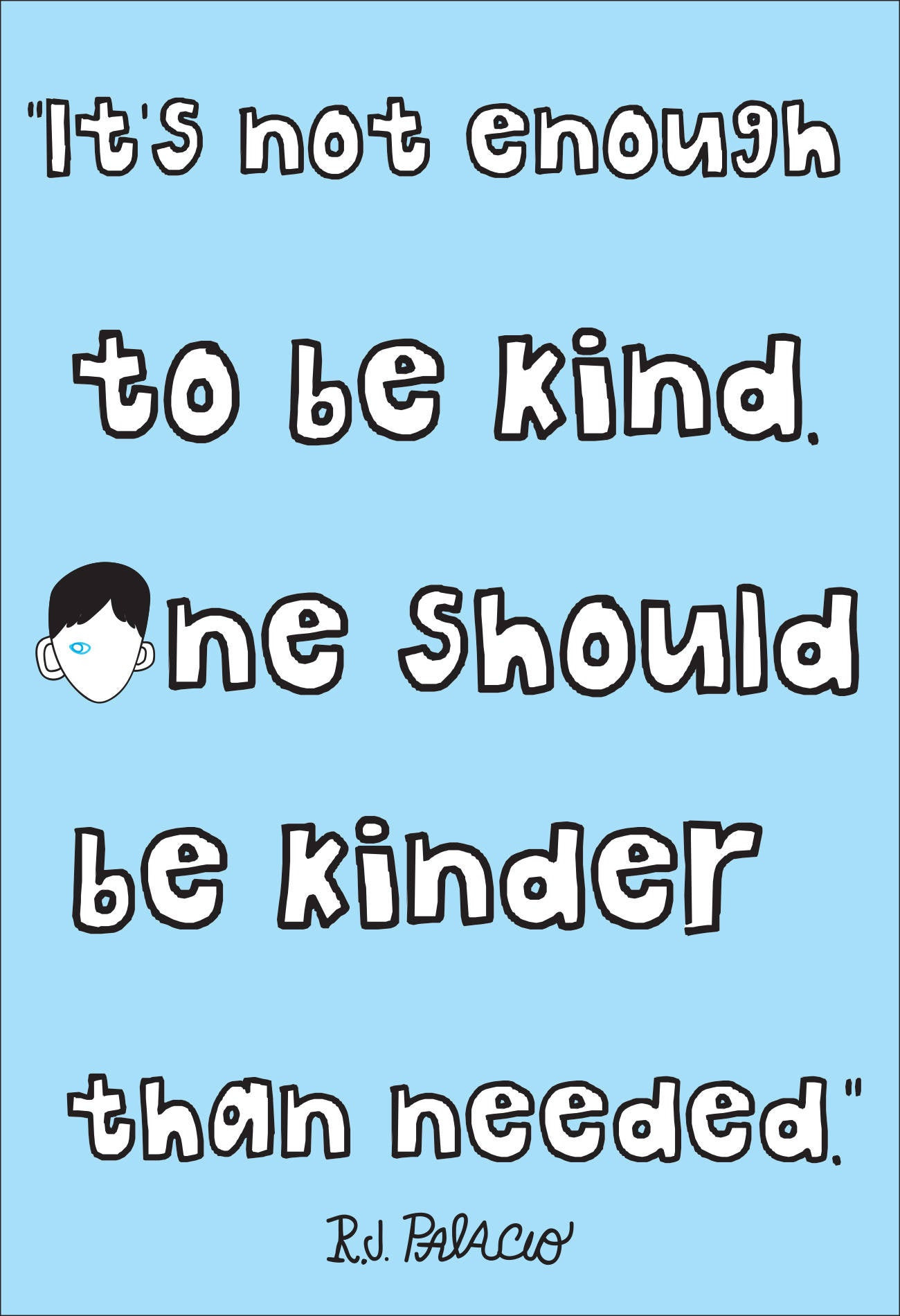 Kindness Quotes From Wonder
 It s Not Enough Wonder quote classroom poster choose kind
