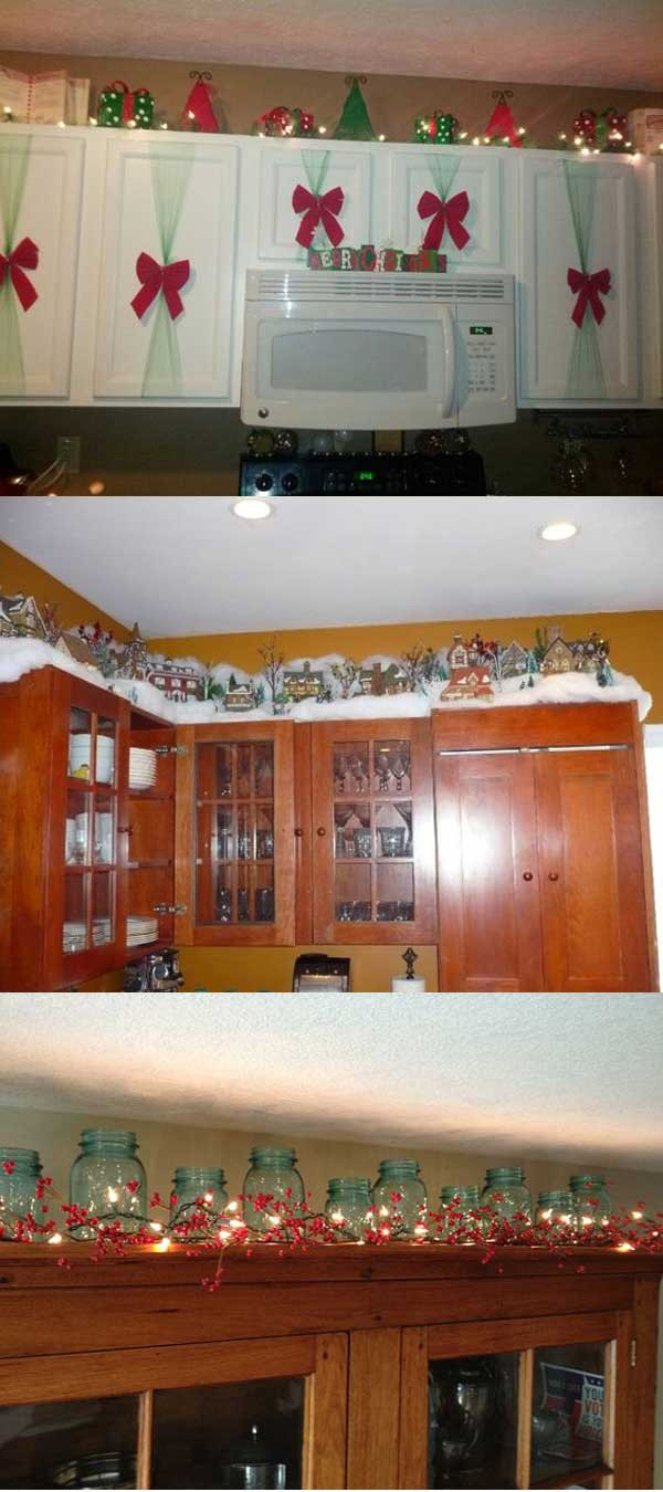 Kitchen Cabinet Christmas Decorating Ideas
 24 Fun Ideas Bringing The Christmas Spirit into Your Kitchen