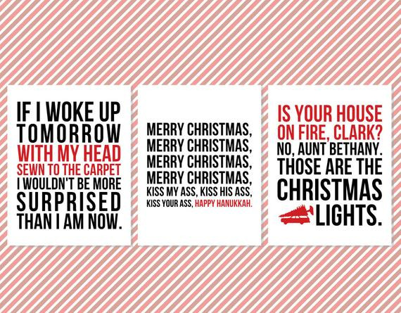 Lampoon'S Christmas Vacation Quotes
 Items similar to Christmas Vacation Quote Wall Art Signs