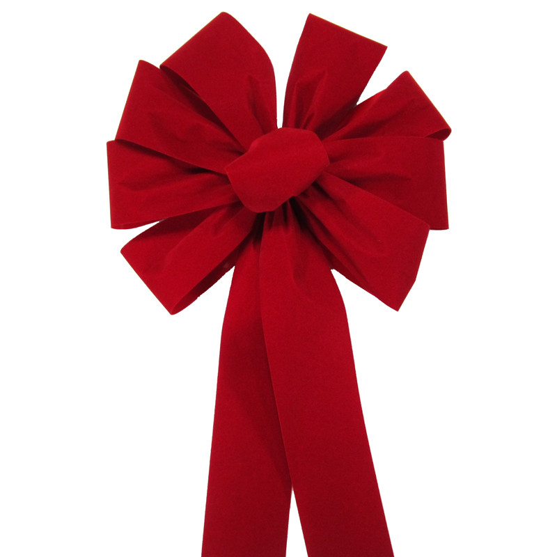 Large Outdoor Christmas Bows
 Hand tied Bows Outdoor Berry Red Outdoor Velvet Bow 12 Inch