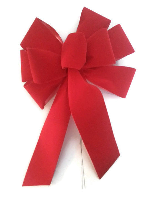Large Outdoor Christmas Bows
 3 10" Hand Made Christmas Bows Red Velvet Indoor