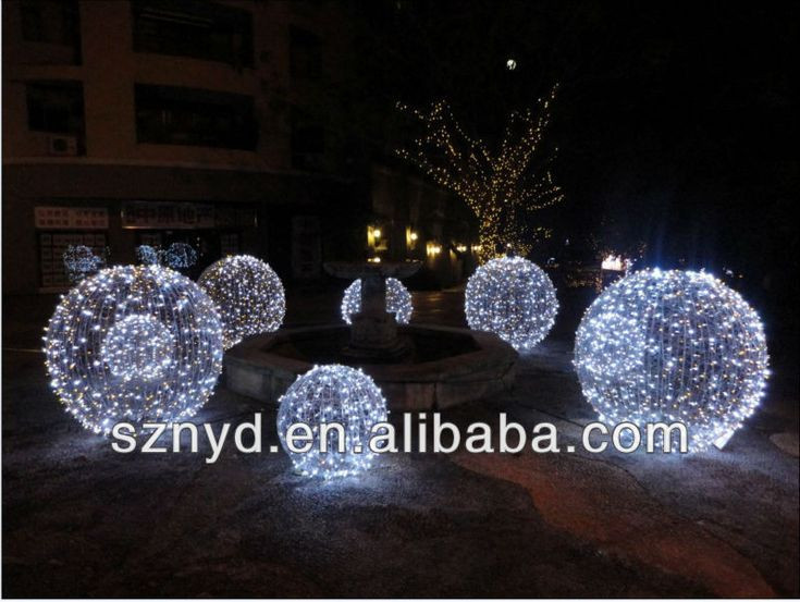 Large Outdoor Christmas Light Balls
 Outdoor lighted Christmas ball X MAS