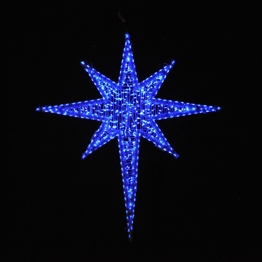 Large Outdoor Christmas Star
 Holiday Lighting Giant LED Star Blue 6 25
