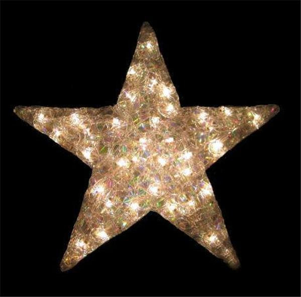 Large Outdoor Christmas Star
 LARGE 21" ACRYLIC LIGHTED STAR 35 LIGHTS INDOOR OUTDOOR