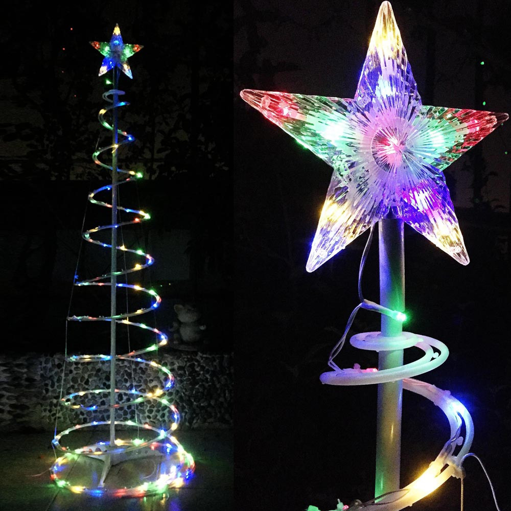Led Outdoor Christmas Tree
 6 Color Changing LED Spiral Tree Lights Outdoor Indoor