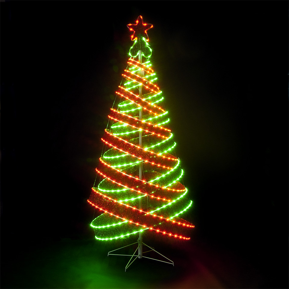 Led Outdoor Christmas Tree
 120cm 4ft Outdoor & Indoor Red & Green 456 LED Spiral Tape