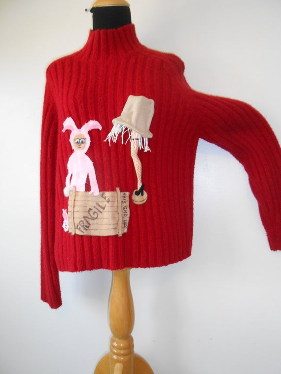 Leg Lamp Christmas Sweater
 A Christmas Story Ugly Sweater with Leg Lamp and Bunny suit