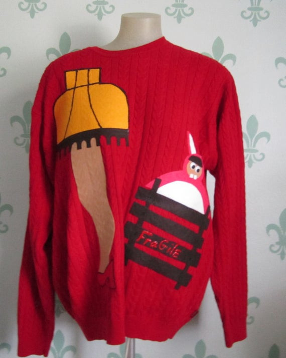 Leg Lamp Christmas Sweater
 Leg lamp Ugly Christmas Sweater xl 54 inch chest by