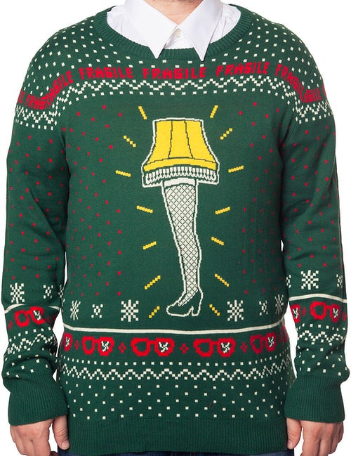 Leg Lamp Christmas Sweater
 Leg Lamp Sweater Christmas Story Mens Sweaters