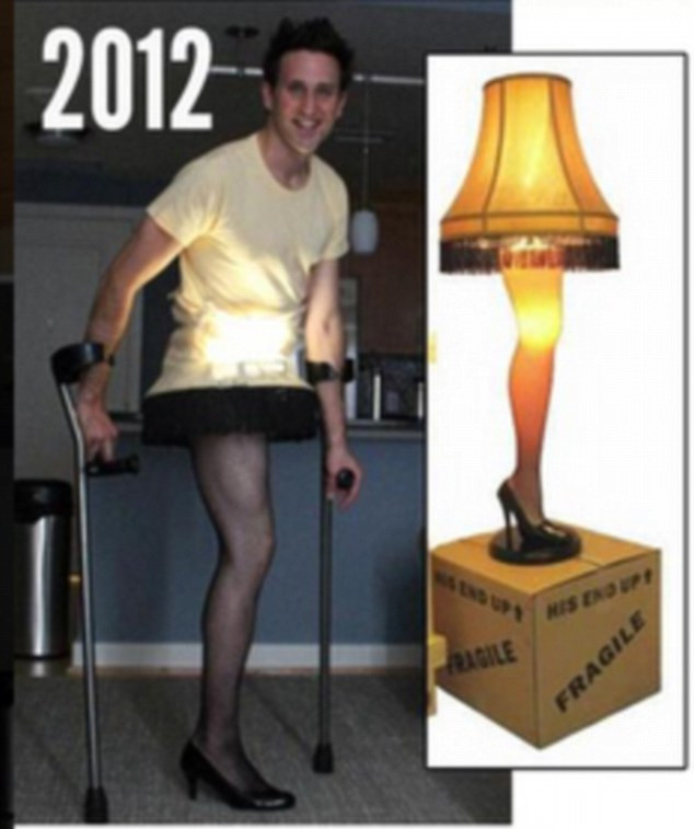 Leg Lamp Halloween Costume
 Josh Sundquist dresses as table football player for
