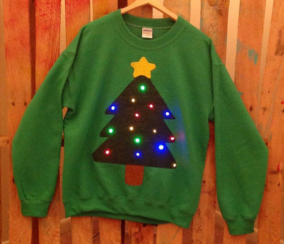 Light Up Christmas Sweater DIY
 Festive Blinking Light Sweaters Holiday Light Up Sweater