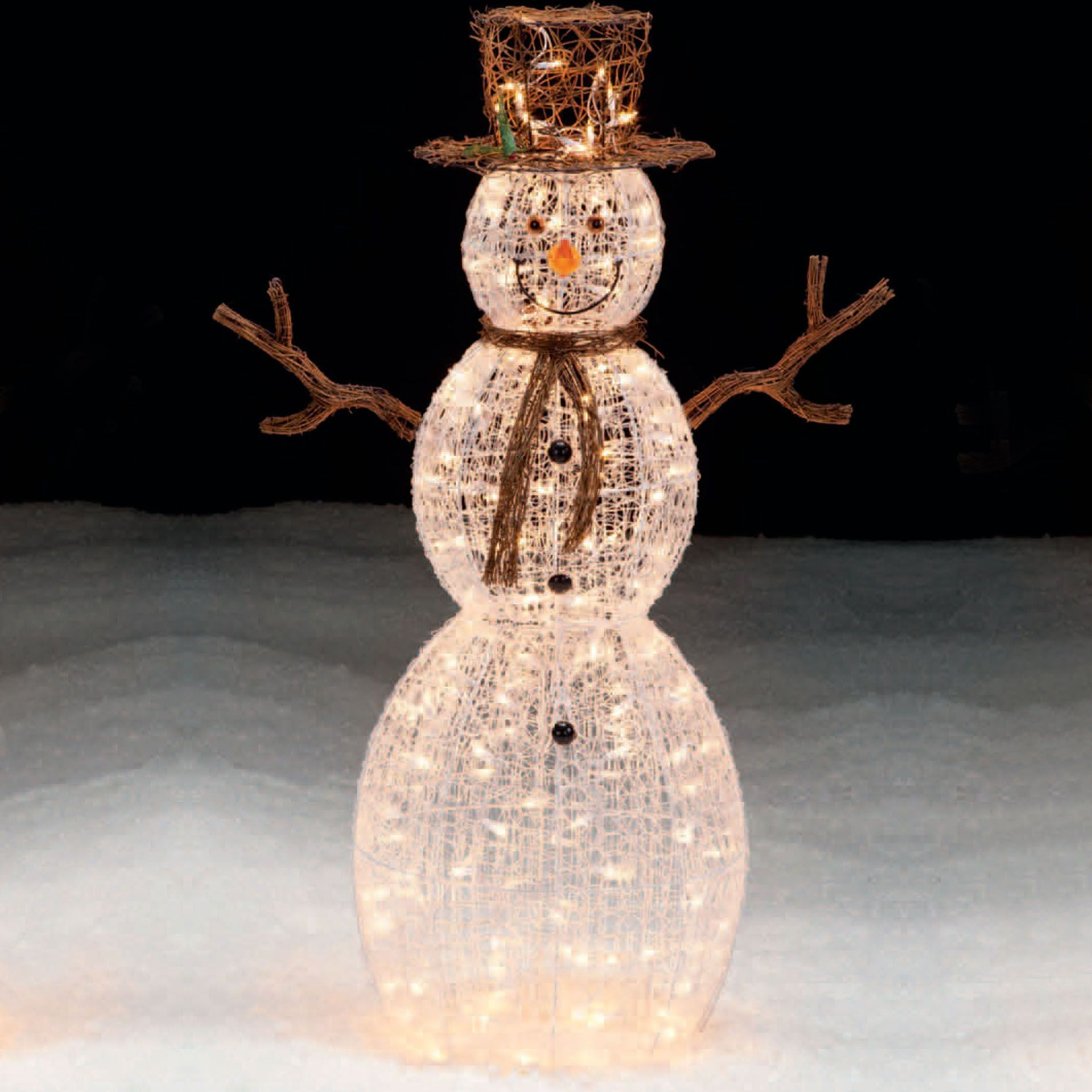 Light Up Outdoor Christmas Decorations
 Trim A Home 50” Lighted Snowman Outdoor Christmas