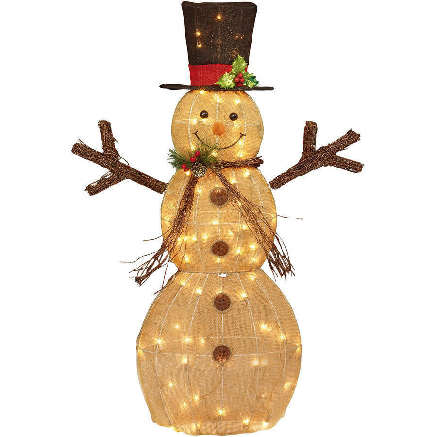 Light Up Outdoor Christmas Decorations
 Christmas Decor Lighted Snowman 48" Indoor Outdoor Yard